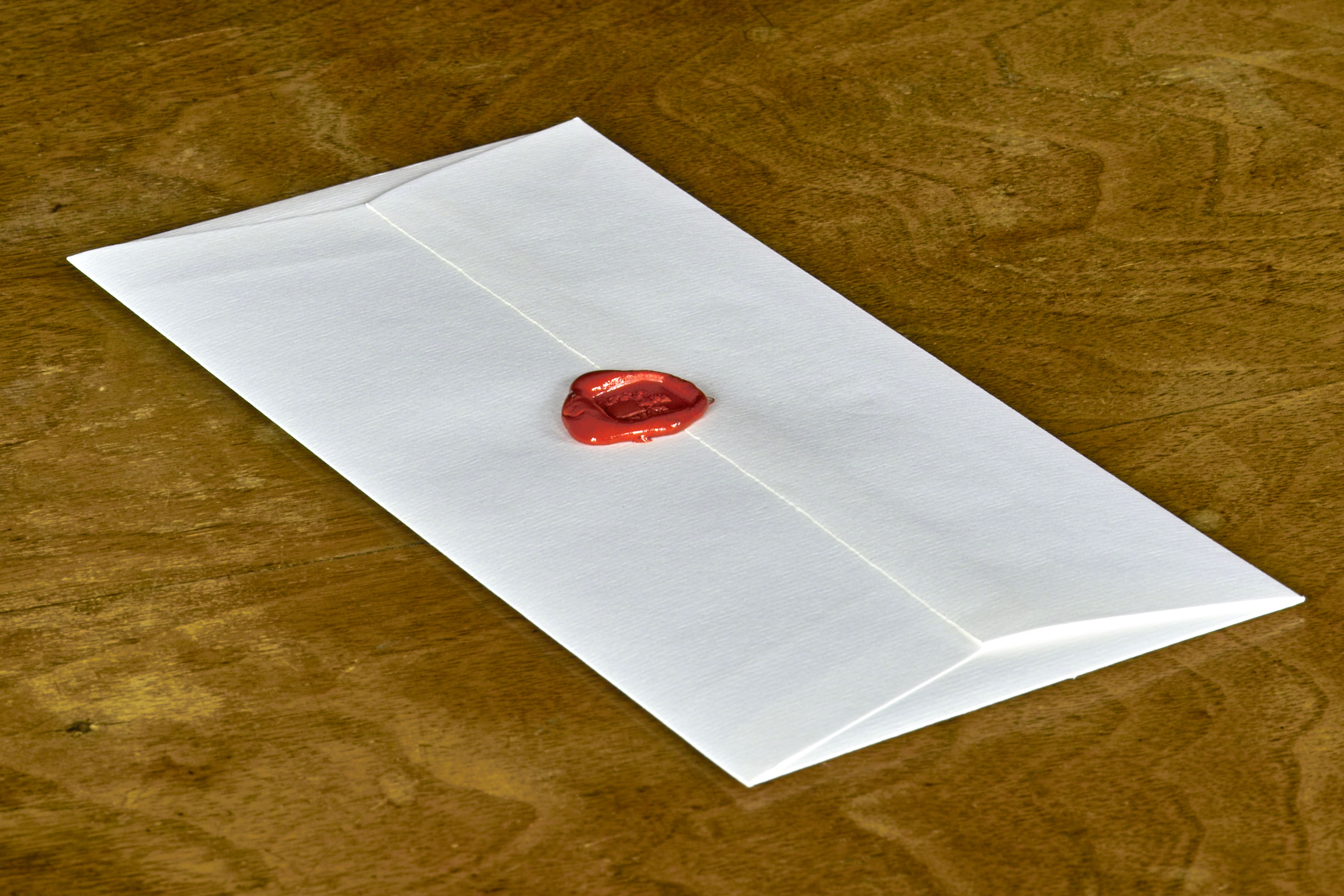 Sealed letter with wax resin seal