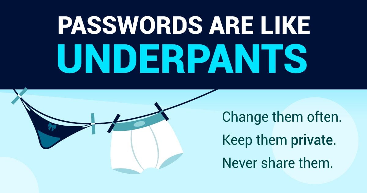 Passwords are like underpants
