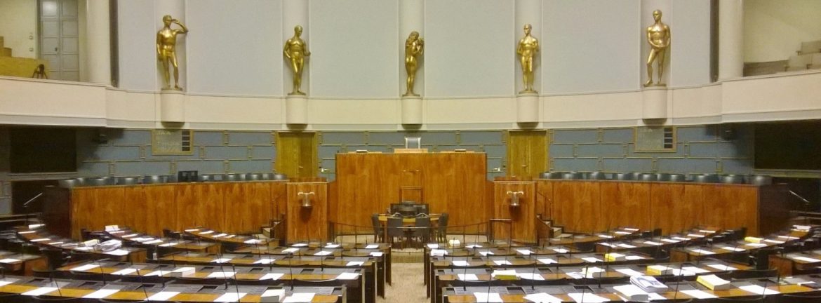 empty finnish parliament
