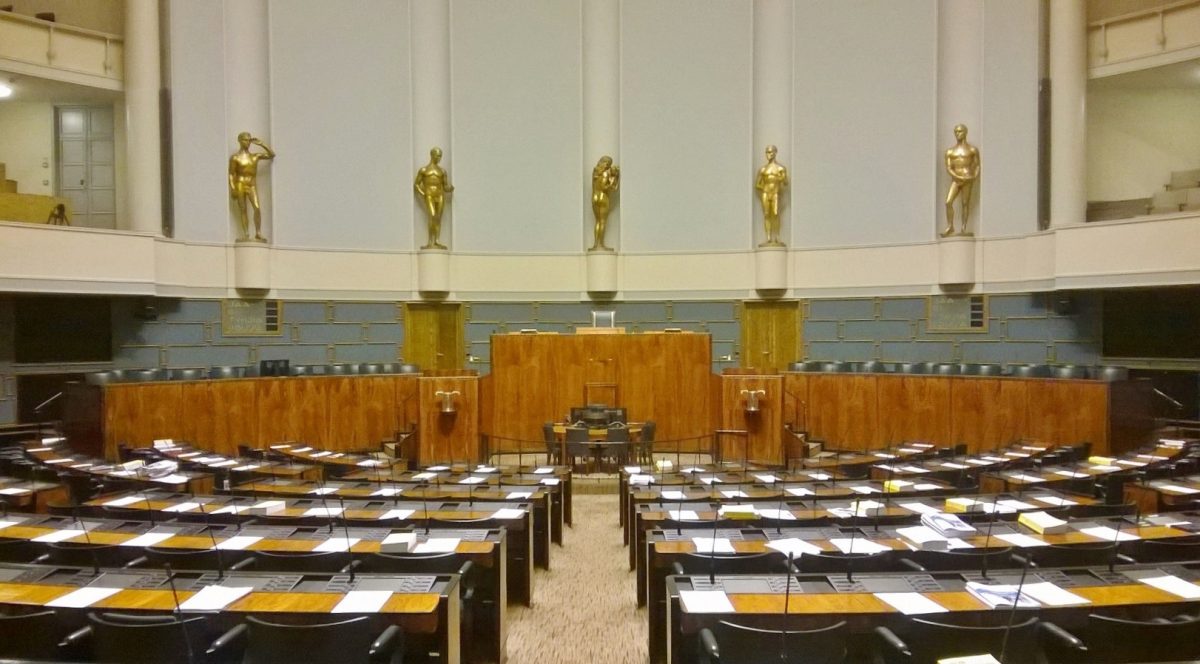 empty finnish parliament