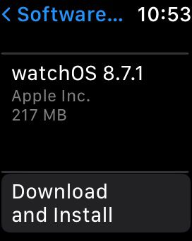 smartwatch software update menu