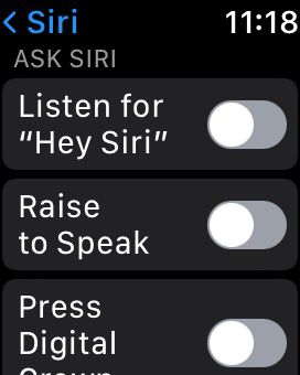 ask Siri option