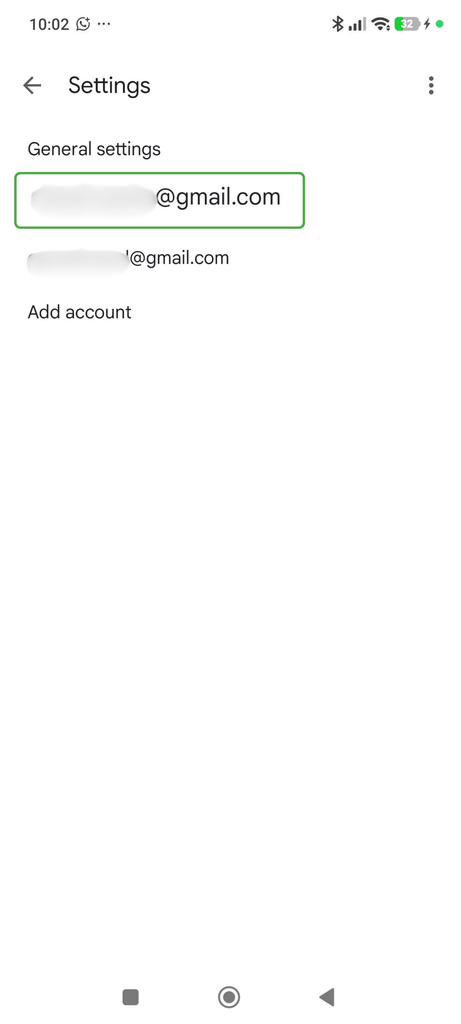 List of email addresses connected to a gmail account.